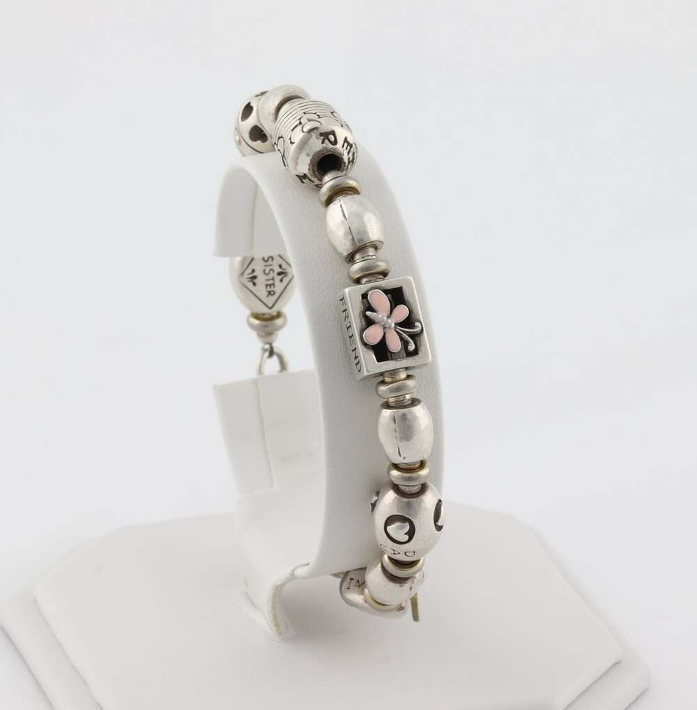 Sterling Silver Brighton Bracelet Sister Mother Friend 7" - 8" inch - Picture 3 of 7